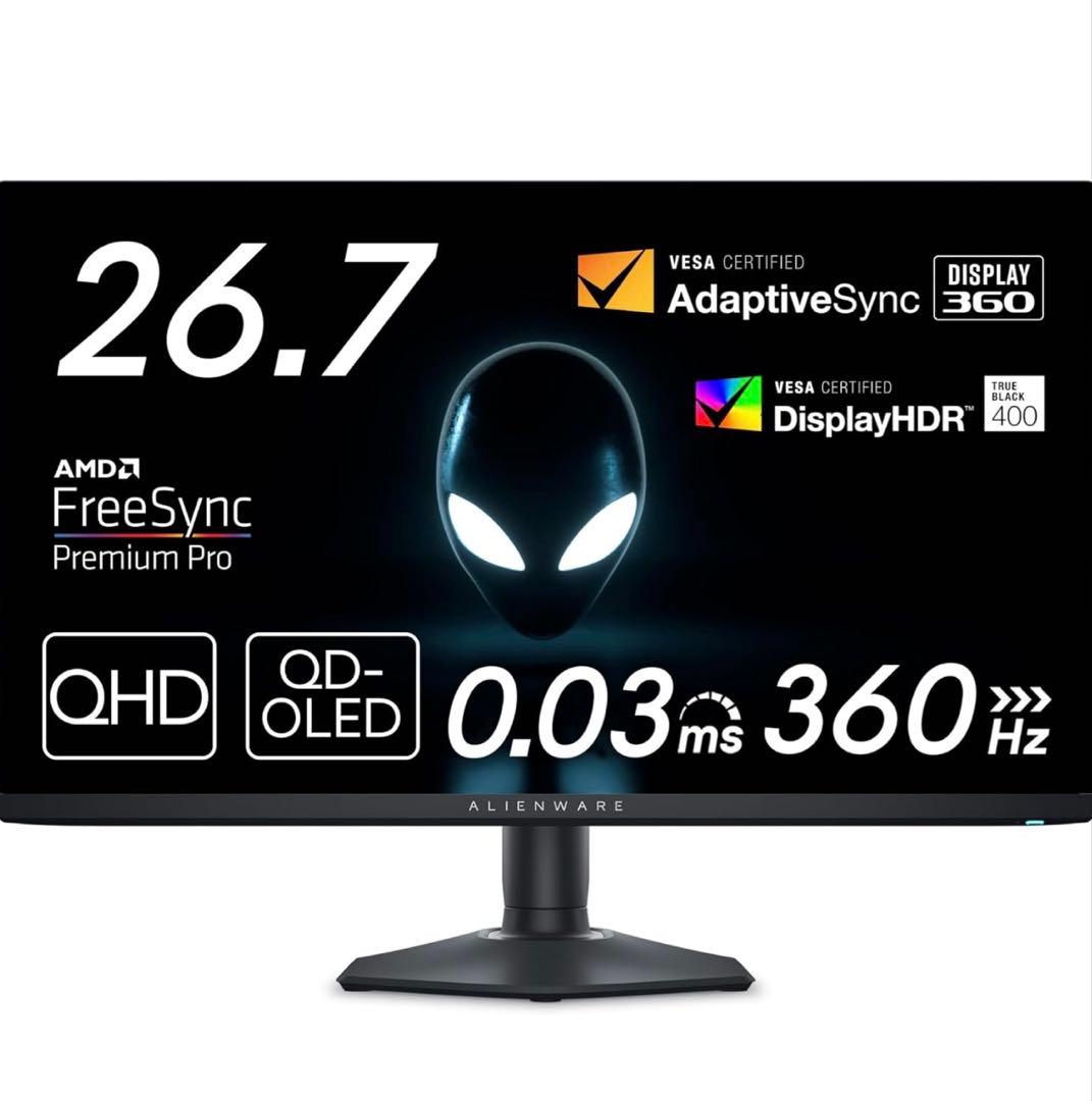 Alienware 26.7インチ QHD QD-OLED モニター