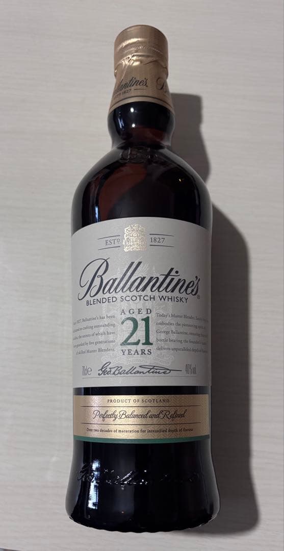 Ballantine's 21年ウイスキー 専用ボックス付き