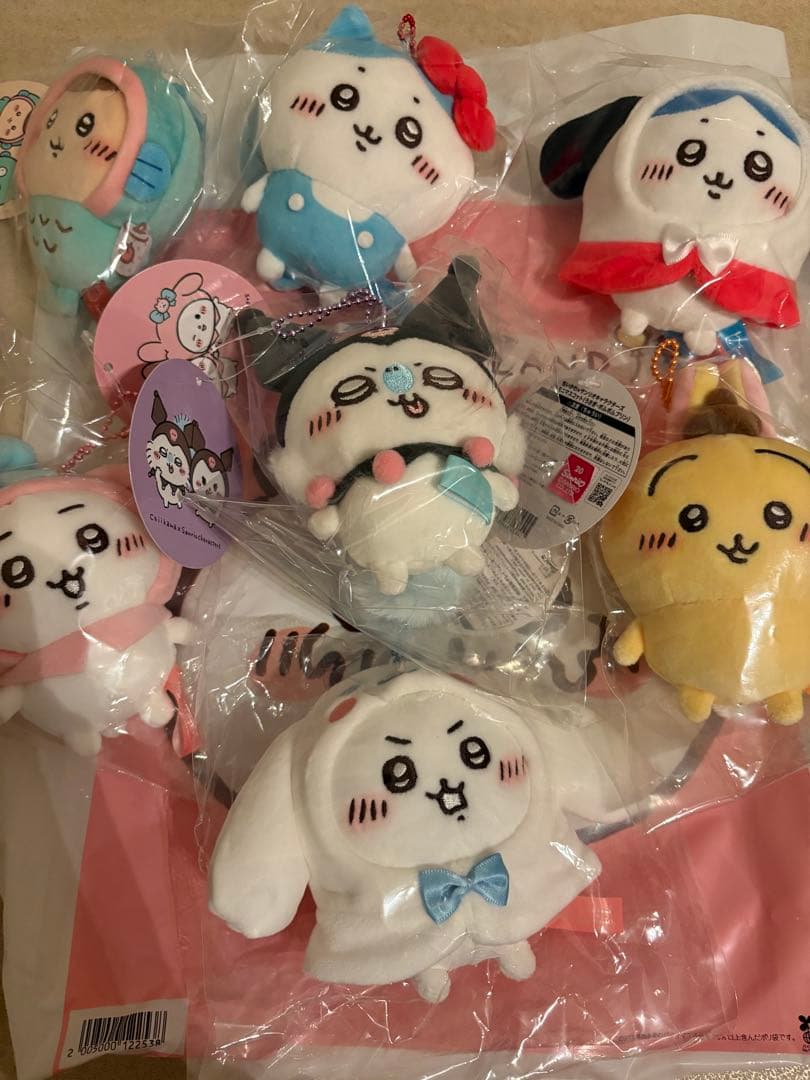 ちいかわ サンリオ ぬいぐるみ ぷちミニマスコット 計7点
