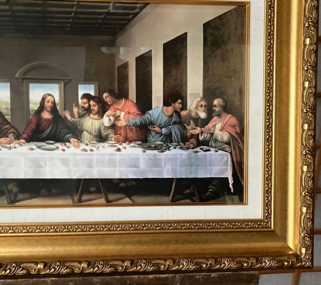 レオナルド ダヴィンチ　[最後の晩餐] 額縁付き複製画