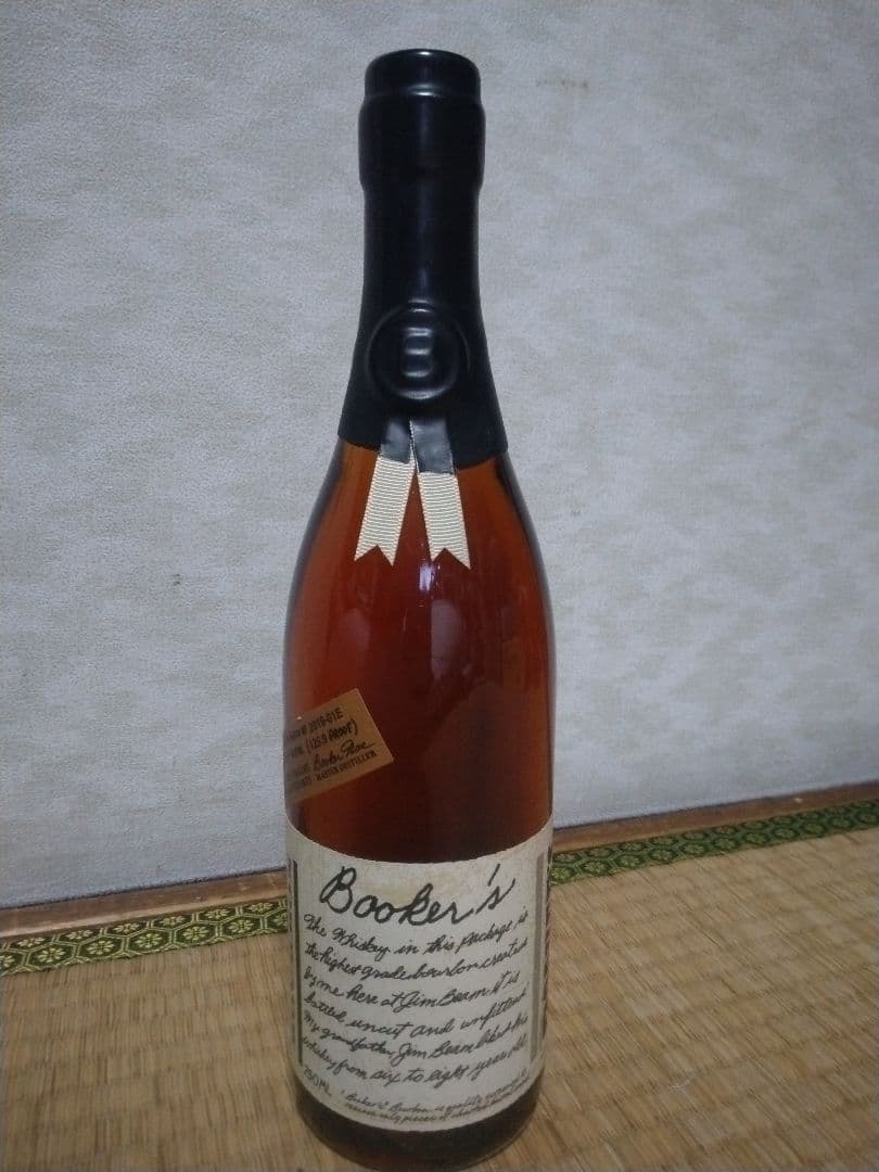 Booker's バーボンウイスキー 750ML 2019年製　箱無し