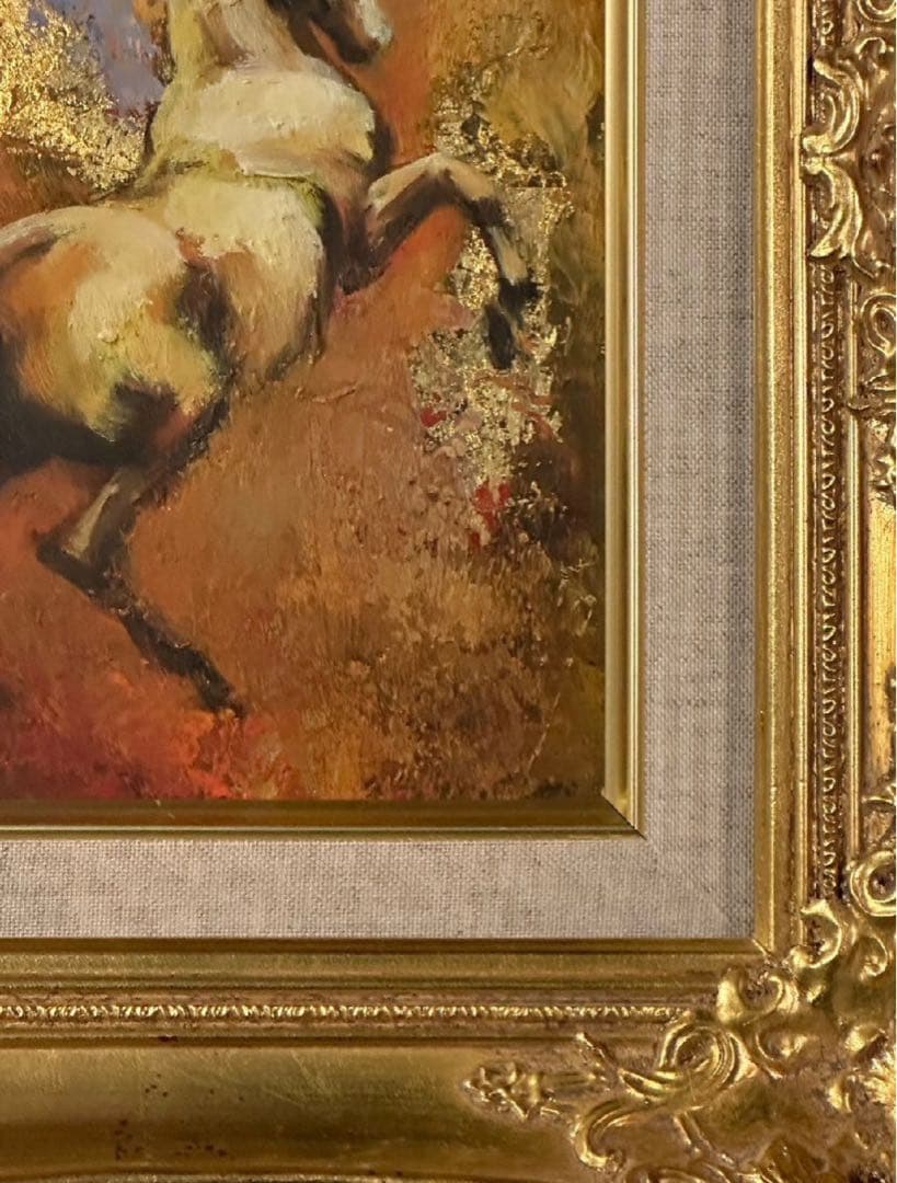 ⭐️【僕はラッコ】三浦　裕子 作『 覇 』油絵 馬　原画　定価20万