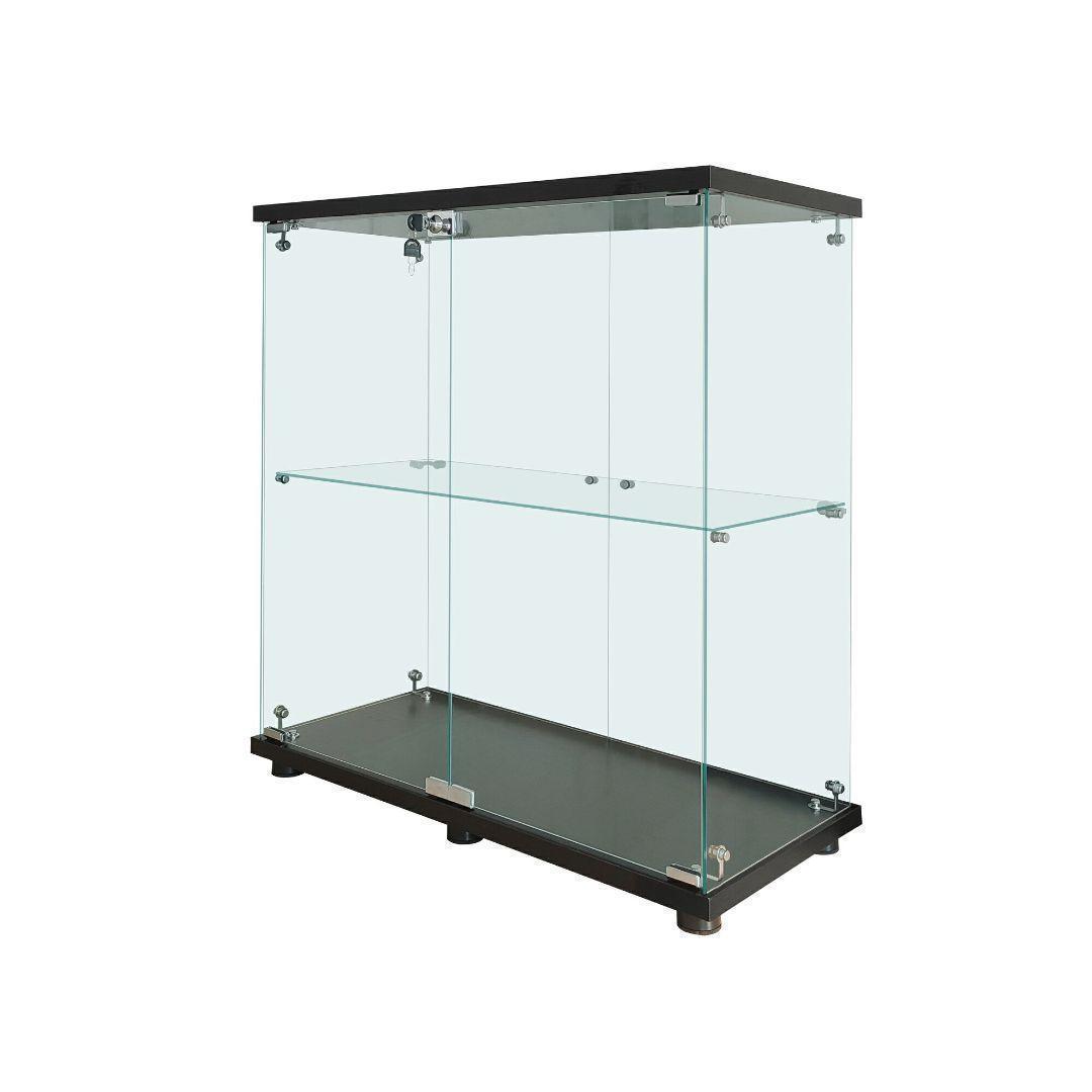 ガラスケース 2段両扉B1998コレクション フィギュア 棚 ショーケース 黒