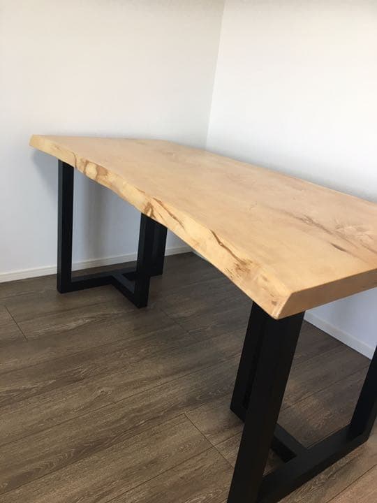 【お値下げしました♡】白栃　一枚板　ダイニングテーブル　約150センチ