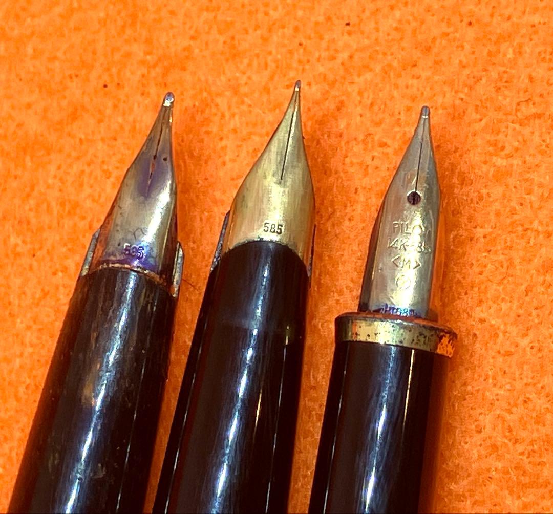 クラシック万年筆６本セットまとめ　金ペン現状で