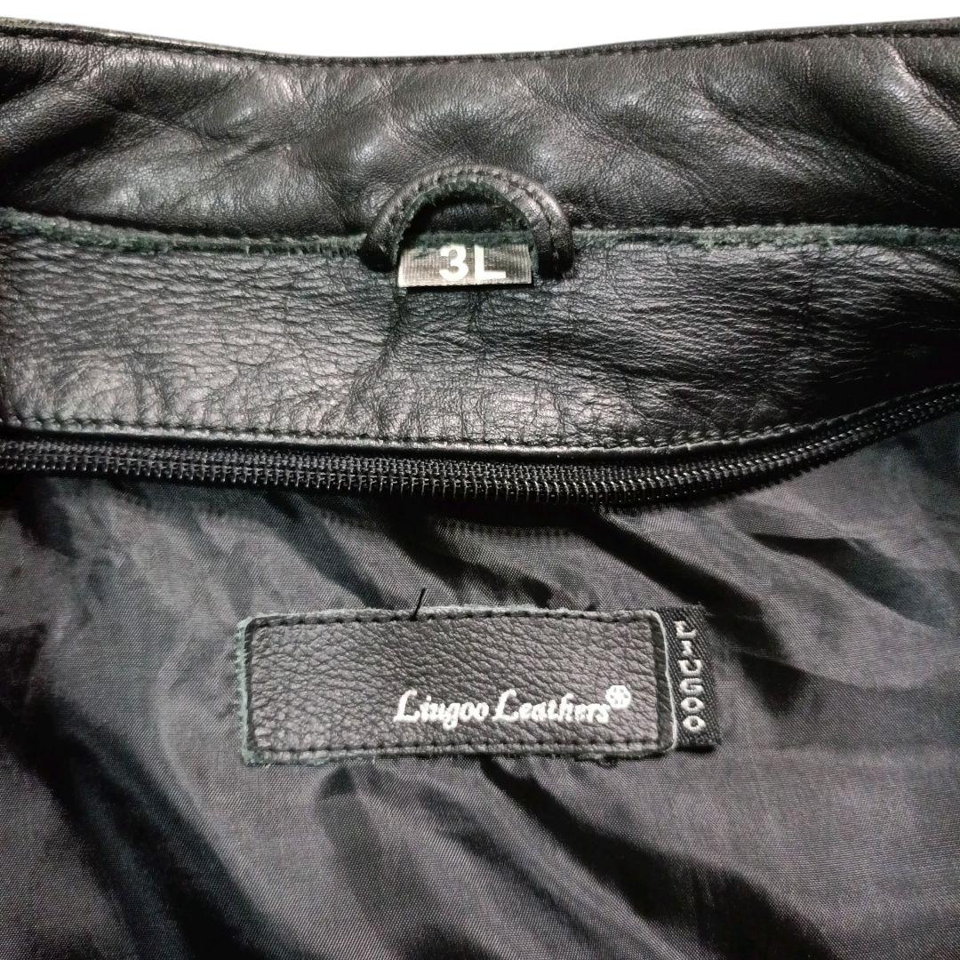 2XL✨Liugoo Leathers ボアライナー付 サイドジップ ライダース
