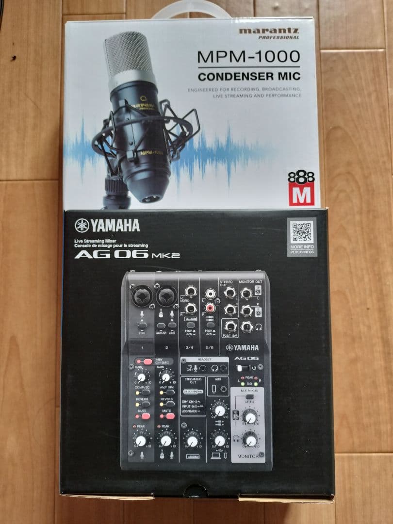 【ほぼ新品】YAMAHA AG06 MK2 + MPM-1000 セット