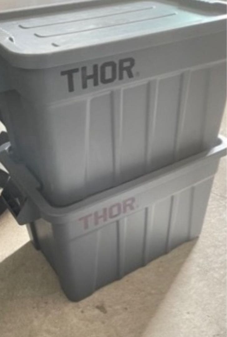 THOR 収納ボックス グレー 2個セット　75l 愛知県豊橋市