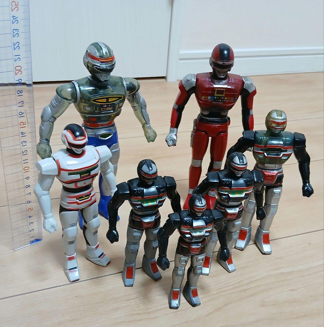当時物 ソフビ人形 宇宙刑事シャリバン シャイダー ジャスピオン スピルバン