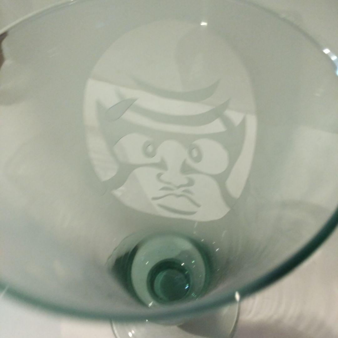 歌舞伎隈取柄サンドブラストグラス