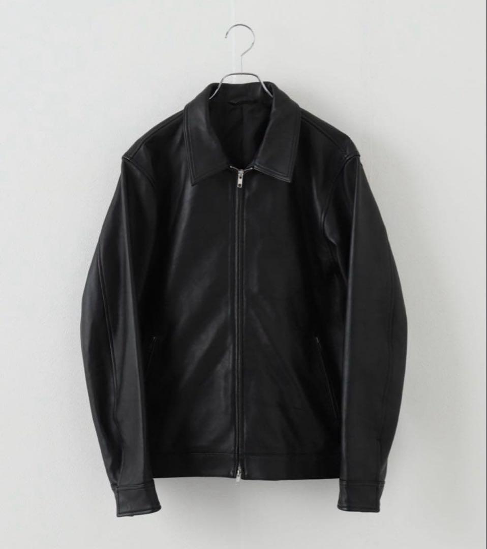 【最終値下げ！早い者勝ち！】シープレザー　襟付き　　 レザージャケット　黒