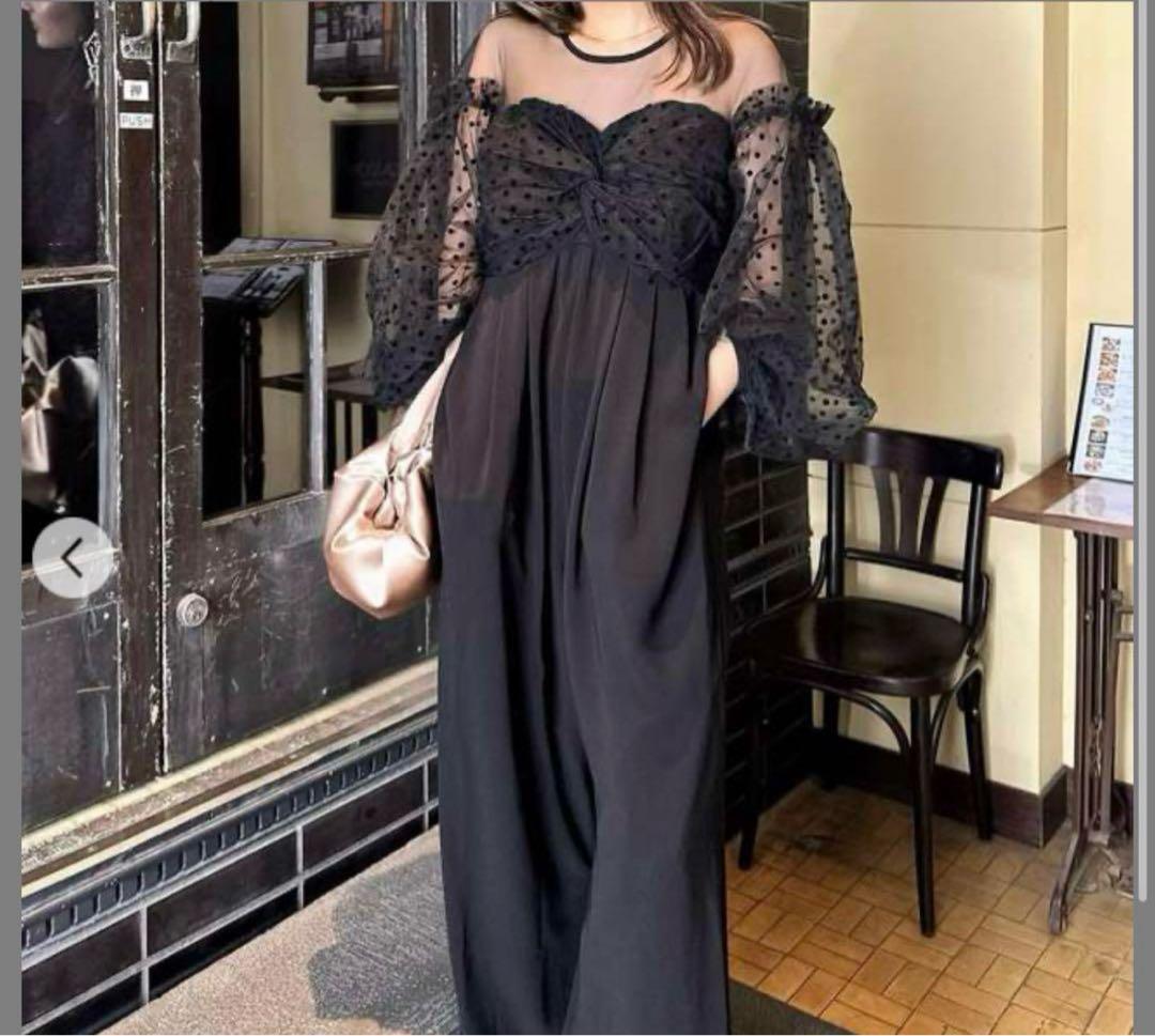 ANDRESD アンドレスド flocky dot pants dress S