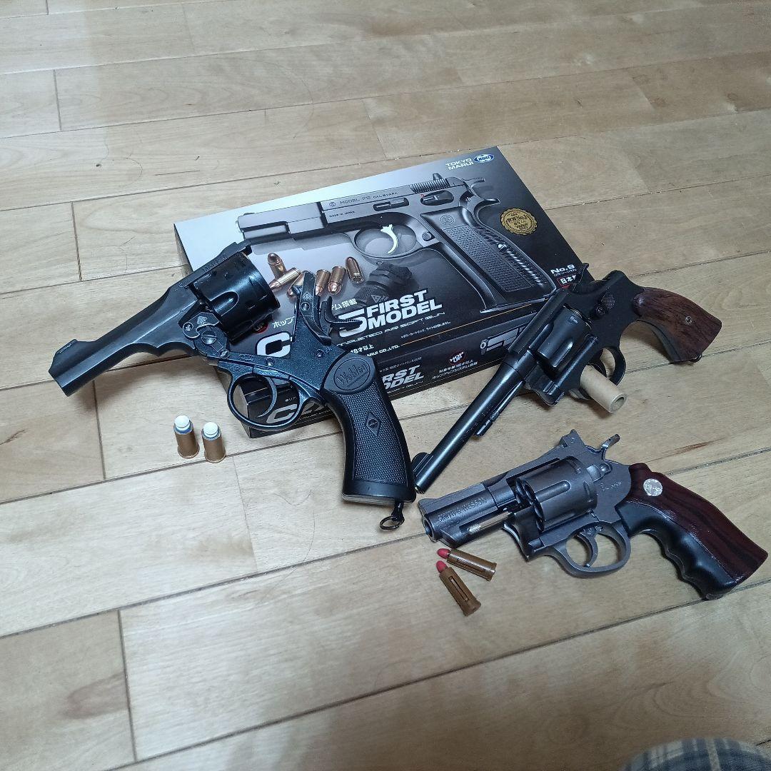 マルシンM−10-ガスガン、ウイック、スポンジ弾ウェブリーマルイトイガン。4点