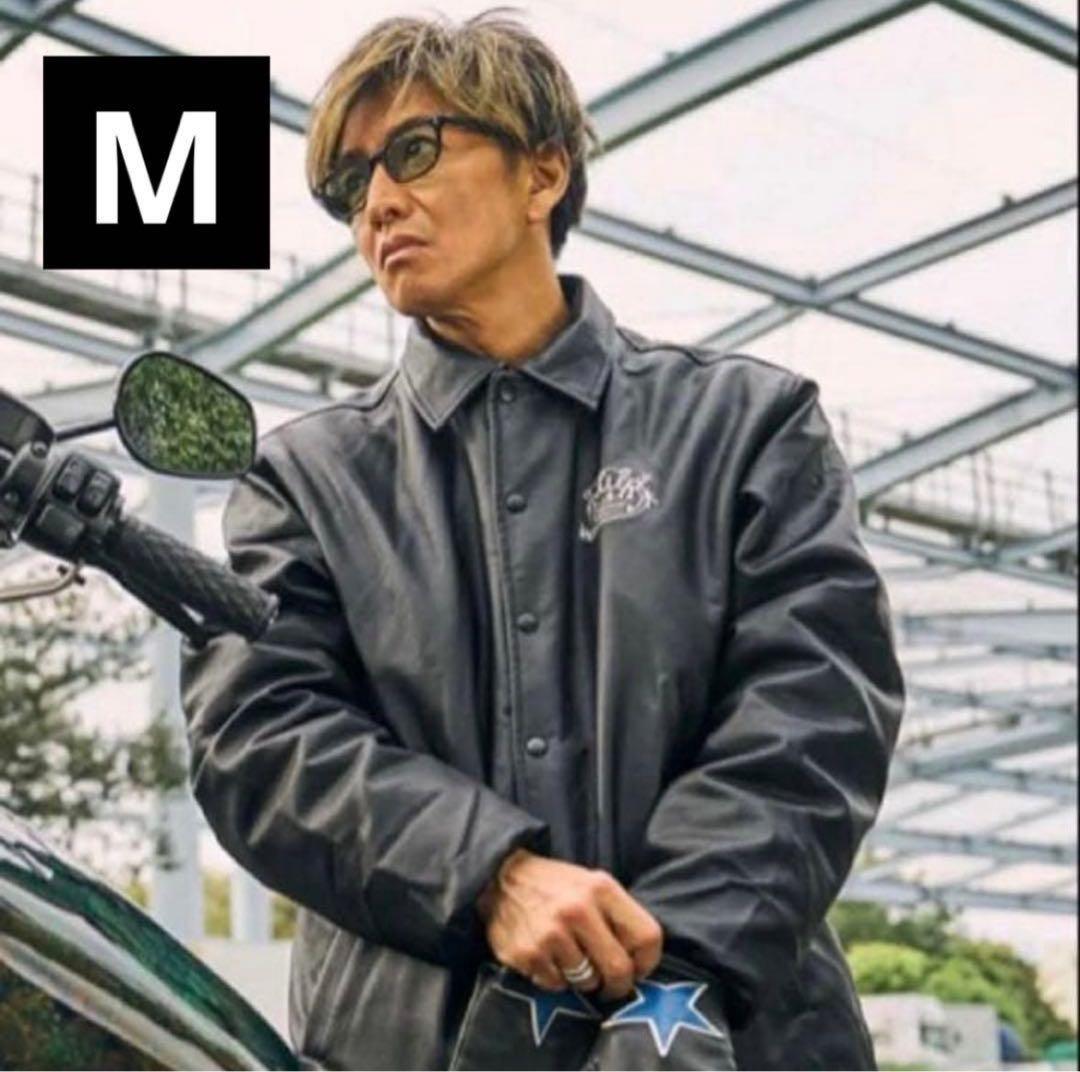 M ROLLER FAKE LEATHER COACH JACKET 木村拓哉