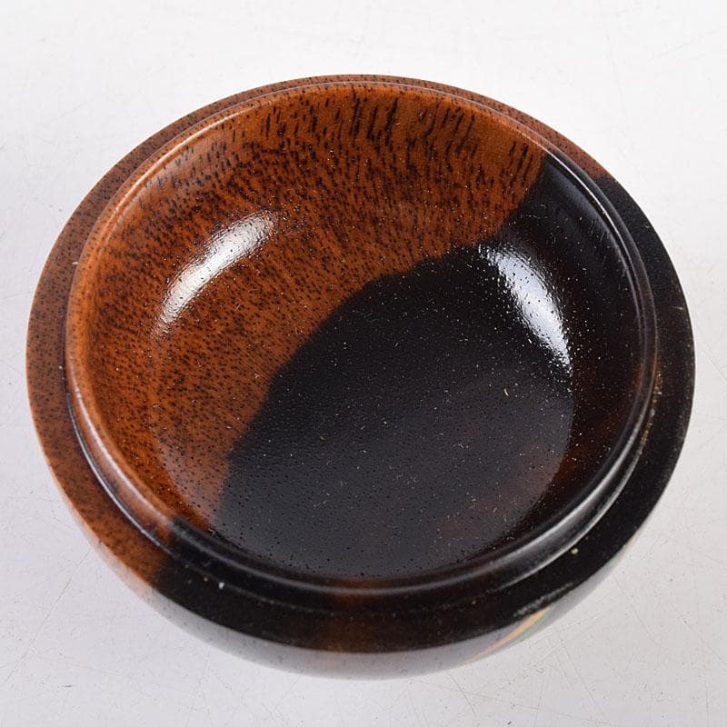 茶道具　中村宗悦作　柳に蛙蒔絵　丸香合　共箱　V　8431