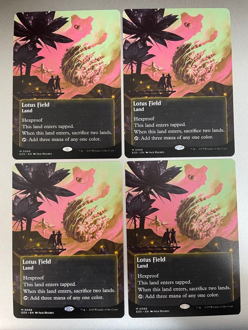 MtG 睡蓮の原野/Lotus Field 英語 星景 ４枚