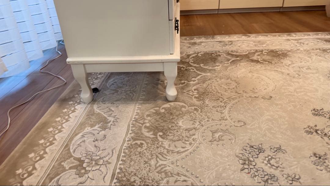 ホワイト木製テレビ台 クラシックスタイル