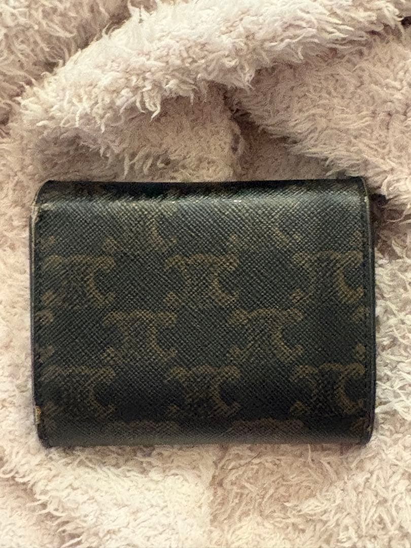 CELINE セリーヌ トリオンフ 三つ折り財布 ヴィンテージ ブラウン