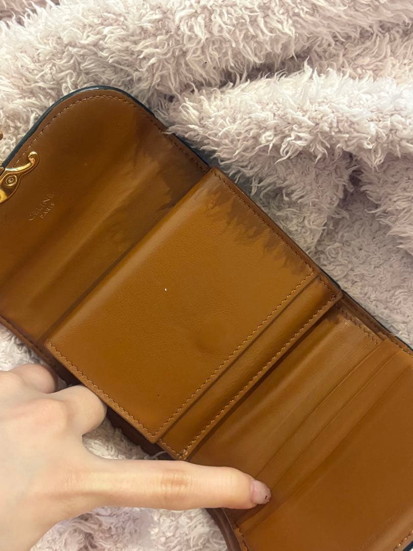 CELINE セリーヌ トリオンフ 三つ折り財布 ヴィンテージ ブラウン