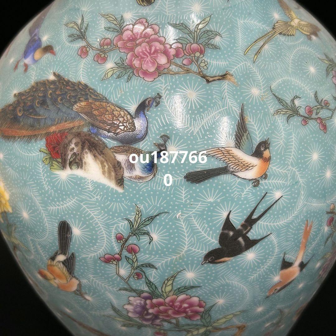 百鸟朝凤大花瓶 景徳鎮 陶磁器 装飾品 現代工芸品 美術品 置物