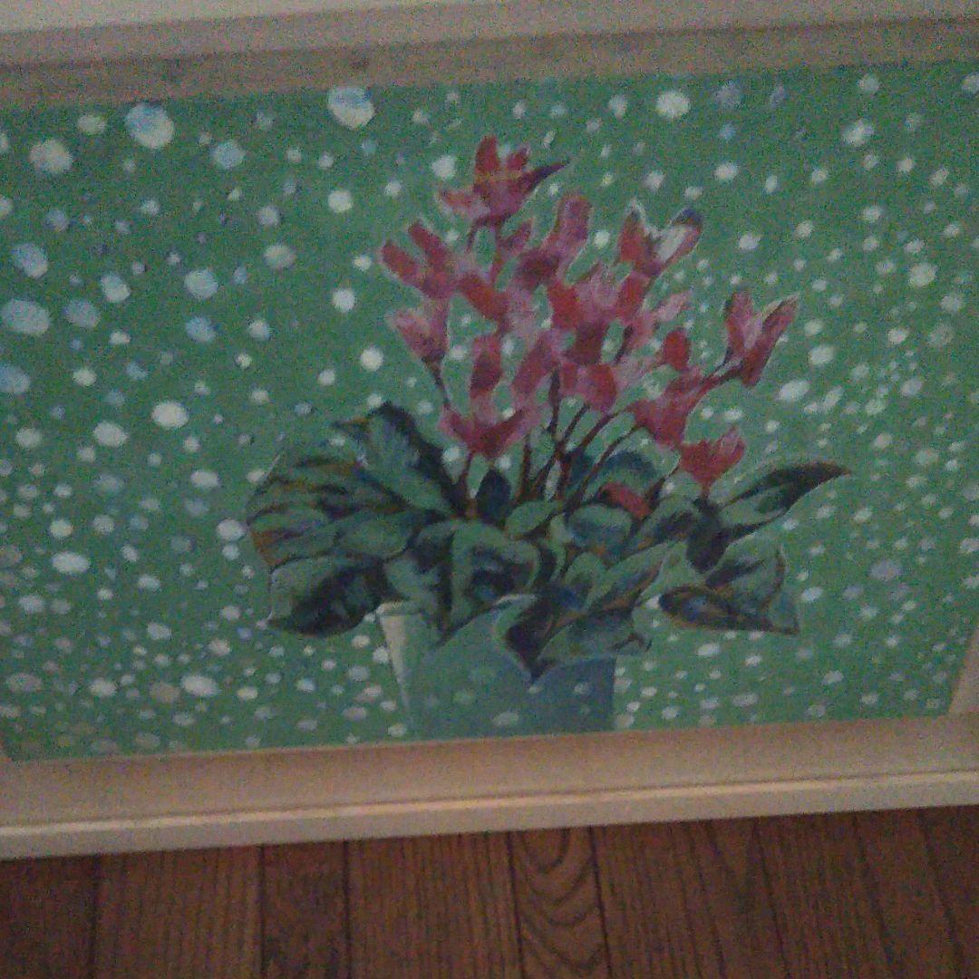 シクラメンの油絵