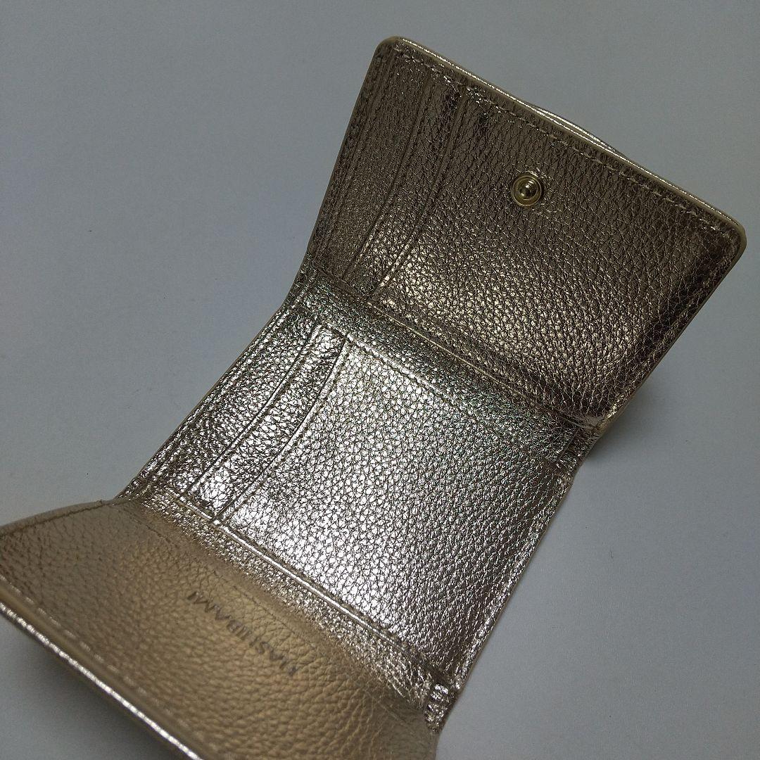 【新品】HASHIBAMI 天然石 ミニウォレット ゴールド 三つ折り財布