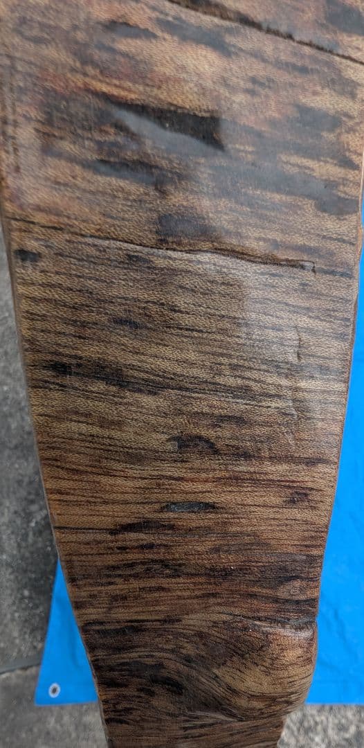 【天然木】 無垢 一枚板 輪切り 座卓 直径約115cm 厚さ5.5cm 重厚