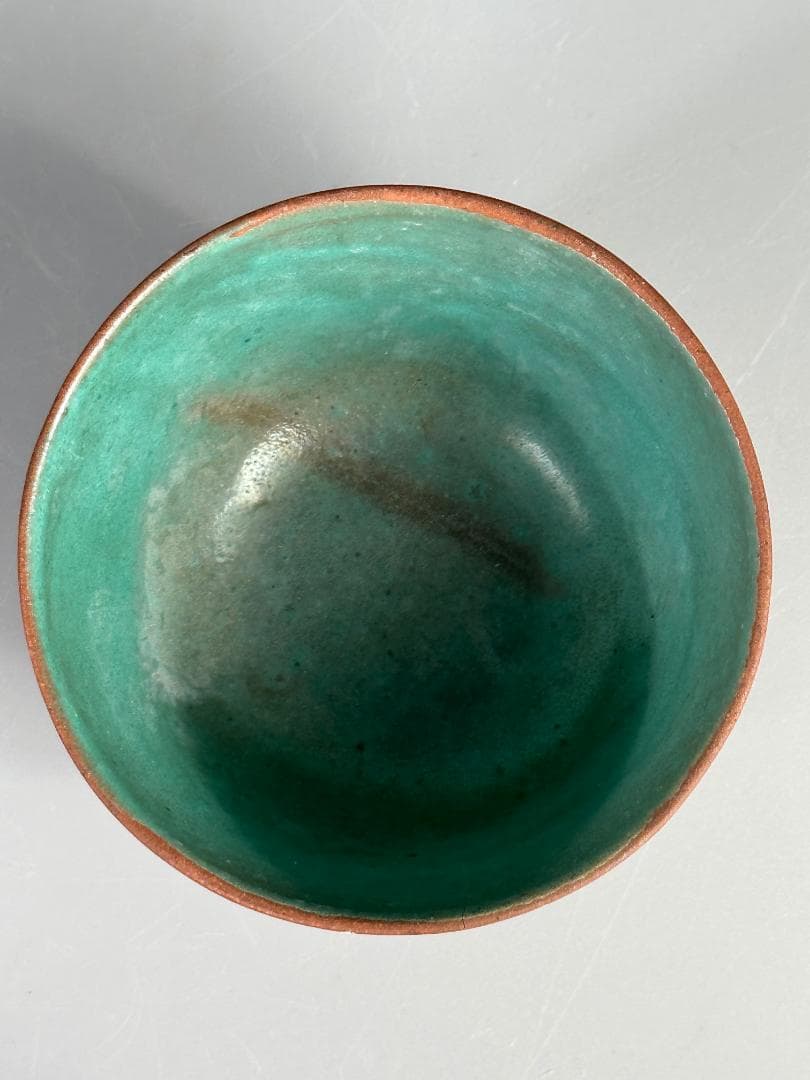 煎茶道具　紫砂　朱泥　漢字文湯飲　杯　一対　時代茶器