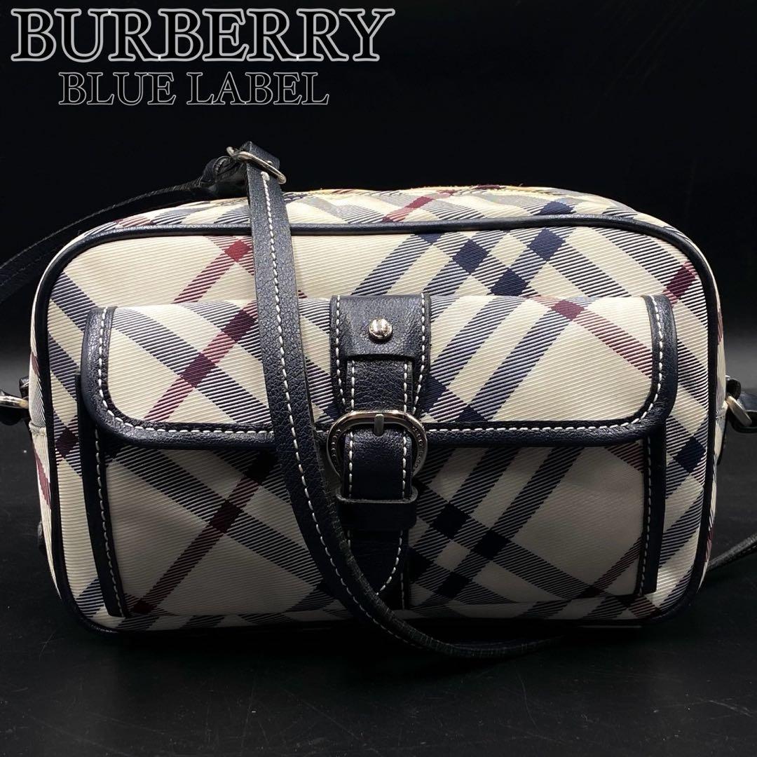 バーバリー ブルーレーベル ノバチェック ショルダーバッグ ブラック