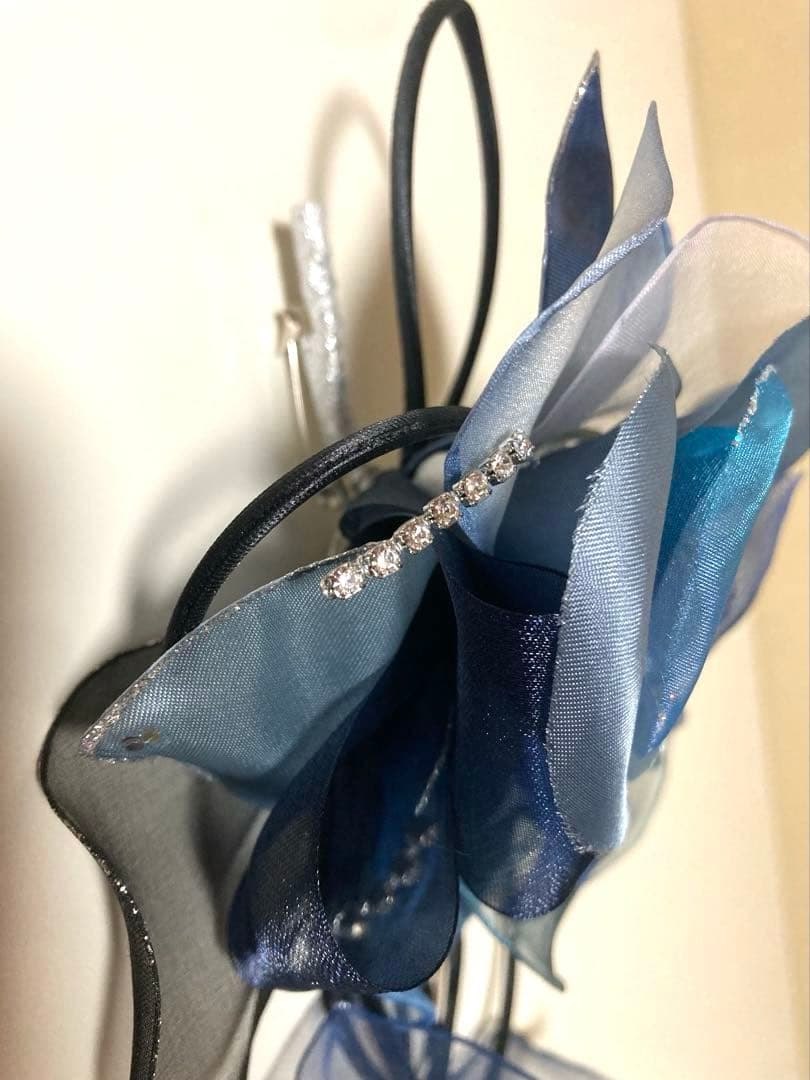 東京ソワール　PETITSOIR 青ネイビーブルー　コサージュ ブローチ　新品