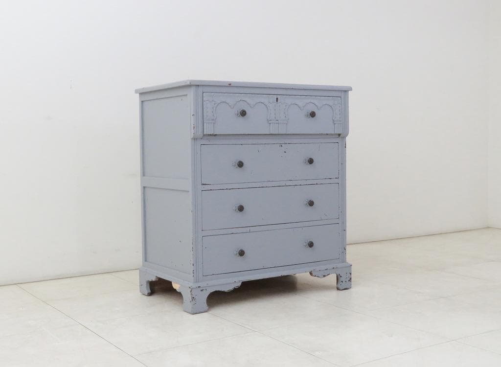 イギリスアンティーク ドレッシング チェスト シャビーシック ペイント ドロワー