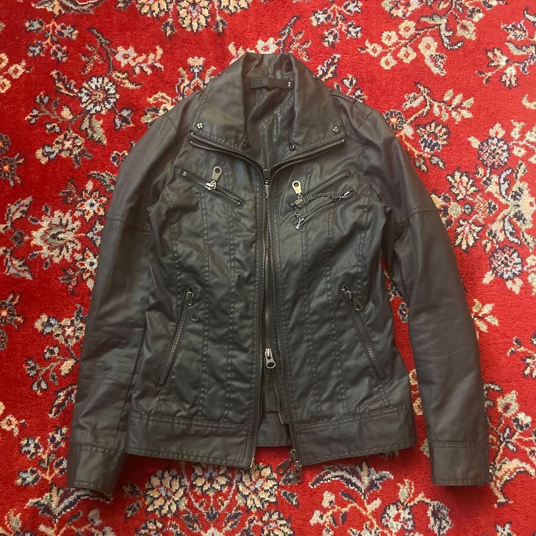 00s FUGA コーティング　ライダース　ジャケット　archive