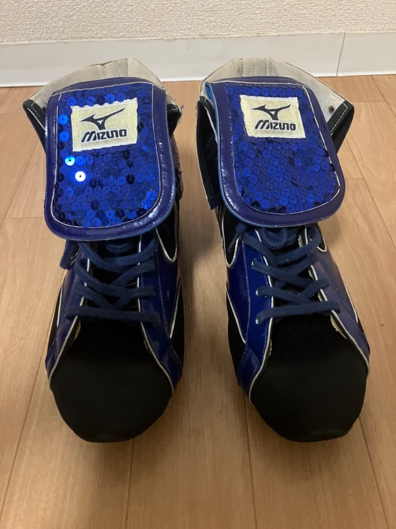 ミズノ、ボクシングシューズ、26.5センチ、ブルー