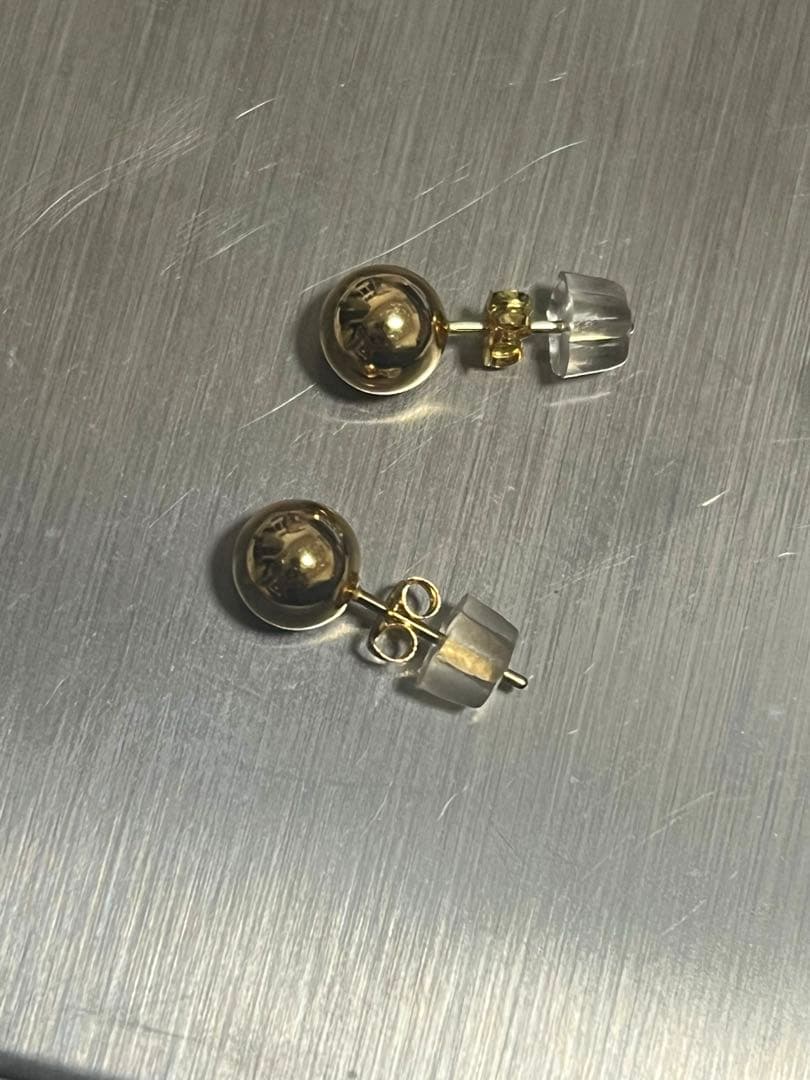 ジーナK18金ボールピアス5mm
