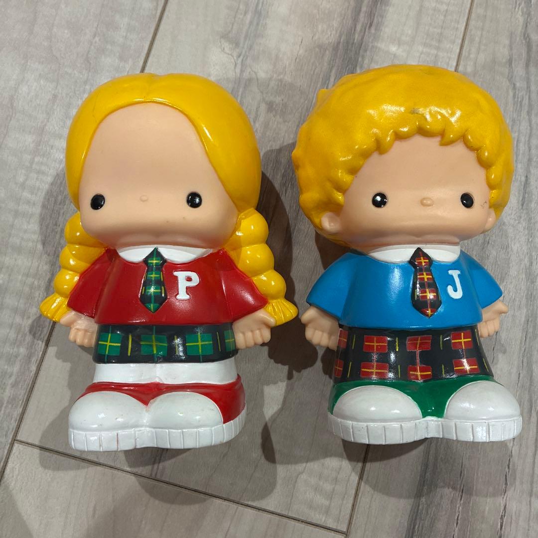 【当時物】パティ&ジミー 人形貯金箱 2体セット レトロ レア