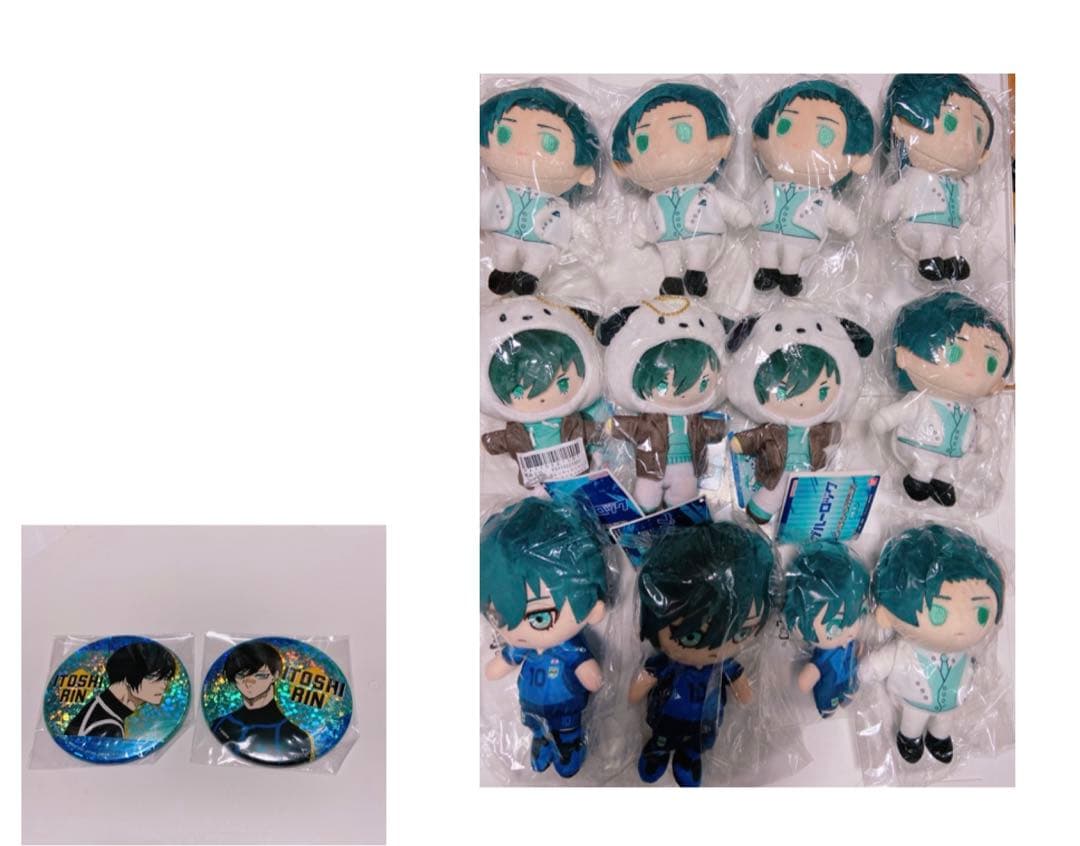 ブルーロック　セガ　SEGA 缶バッジ　糸師　糸師凛　ぬいぐるみ　セット