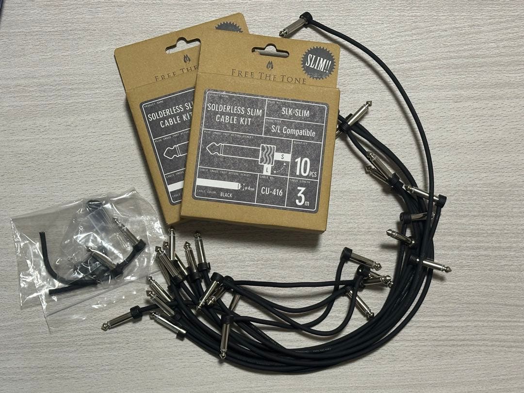 Free the tone ソルダーレスSLKSLIMプラグ30個ケーブル約5m