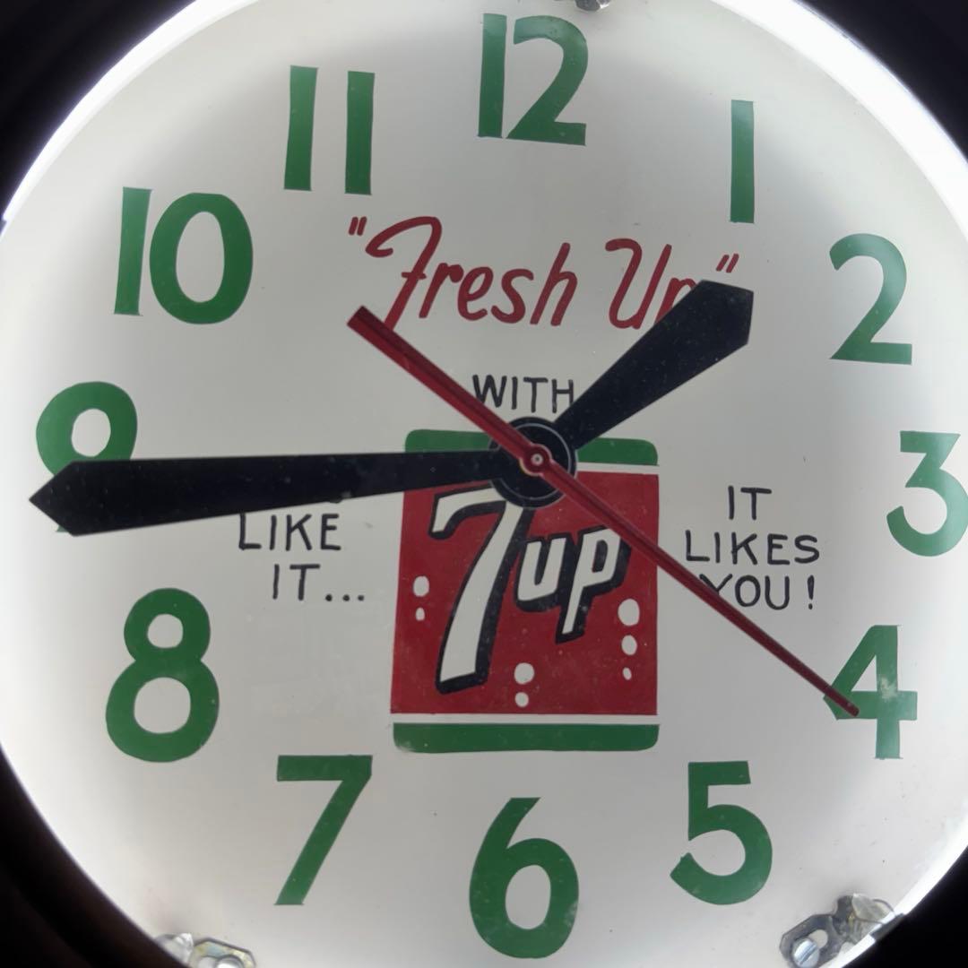 専用⭐︎激レア⭐︎【7up セブンアップ】ヴィンテージライトアップ時計　動作確認済