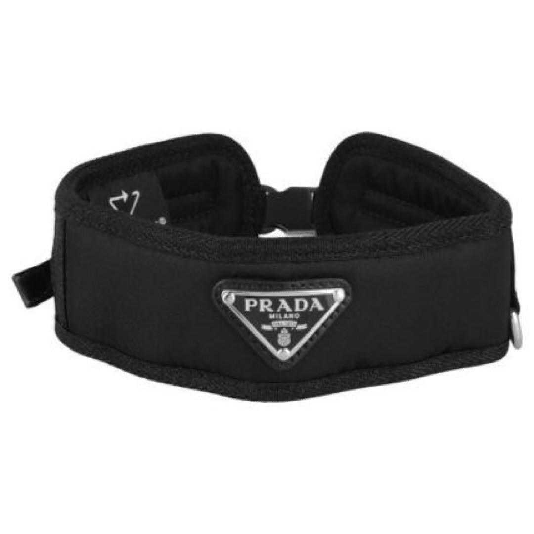 PRADA ナイロン　ブラック　ペット　犬用　首輪　ネックレス
