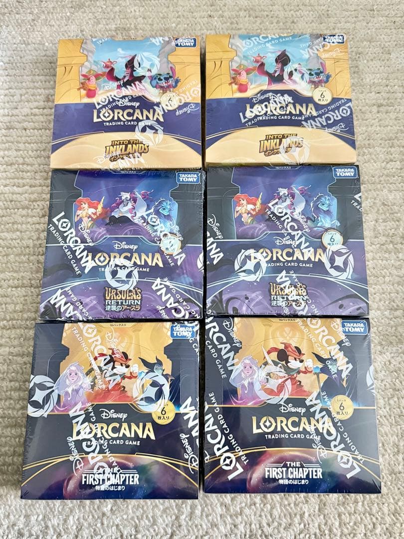 Disney Lorcana トレーディングカードゲーム 新品 6boxセット