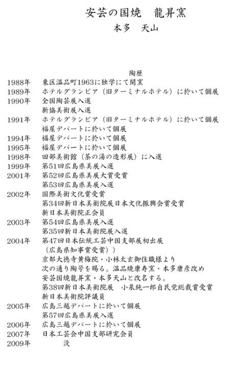 安芸国焼　龍昇窯　抹茶茶碗　井戸茶碗写　本多天山21