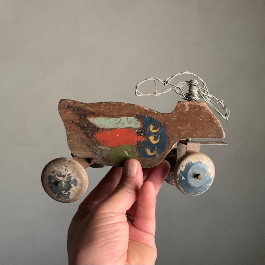 古い 木の おもちゃ 三輪車 戦前戦後 古道具 アンティーク ブロカント