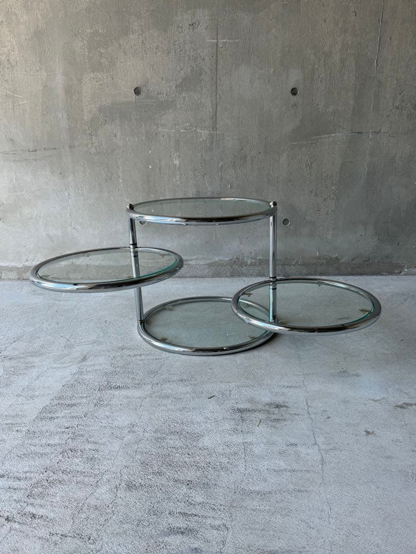 ミッドセンチュリー　ラウンドテーブル　スペースエイジ　Y2K