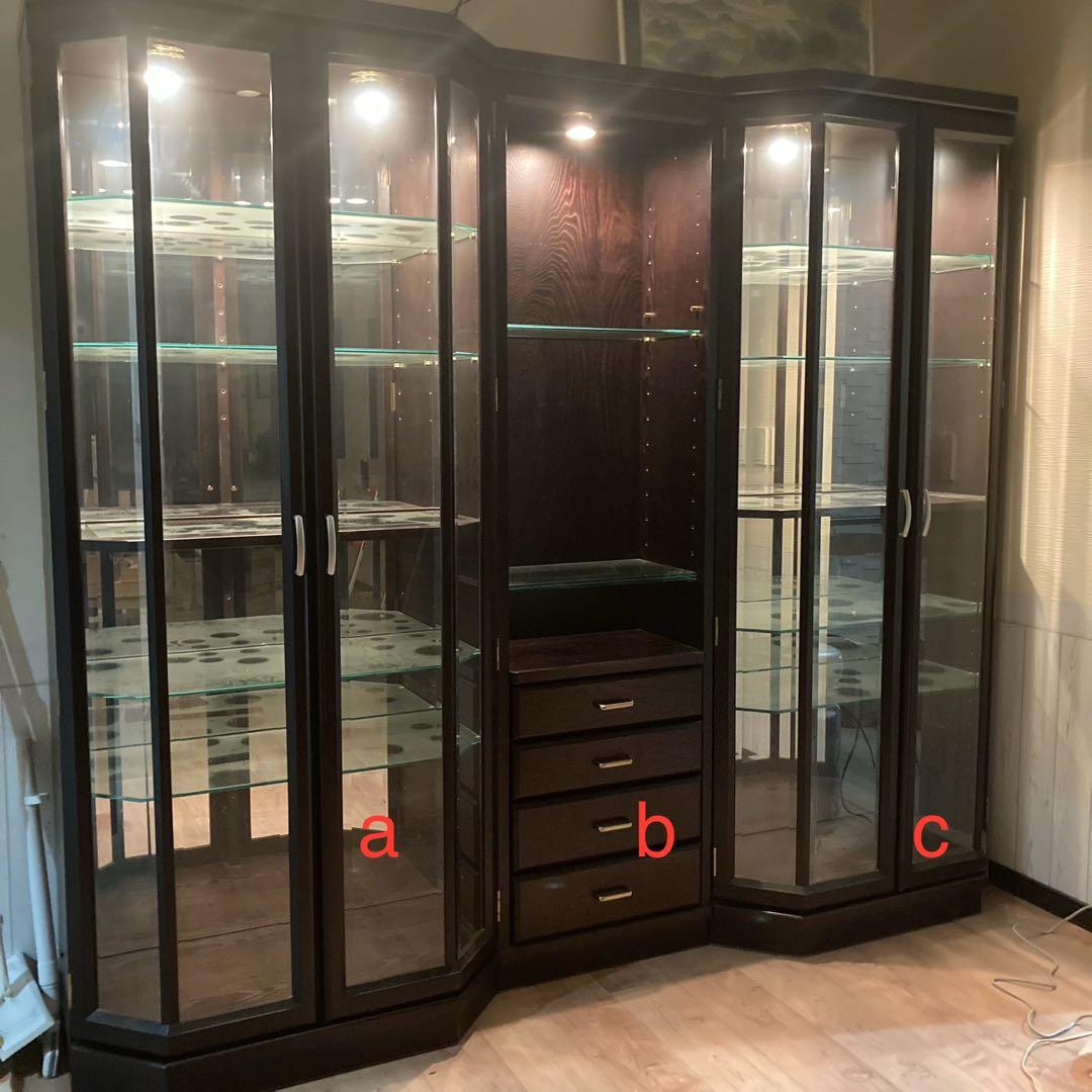 【最終値下げ】総額10万円 特大 ガラスキャビネット コレクションケースa