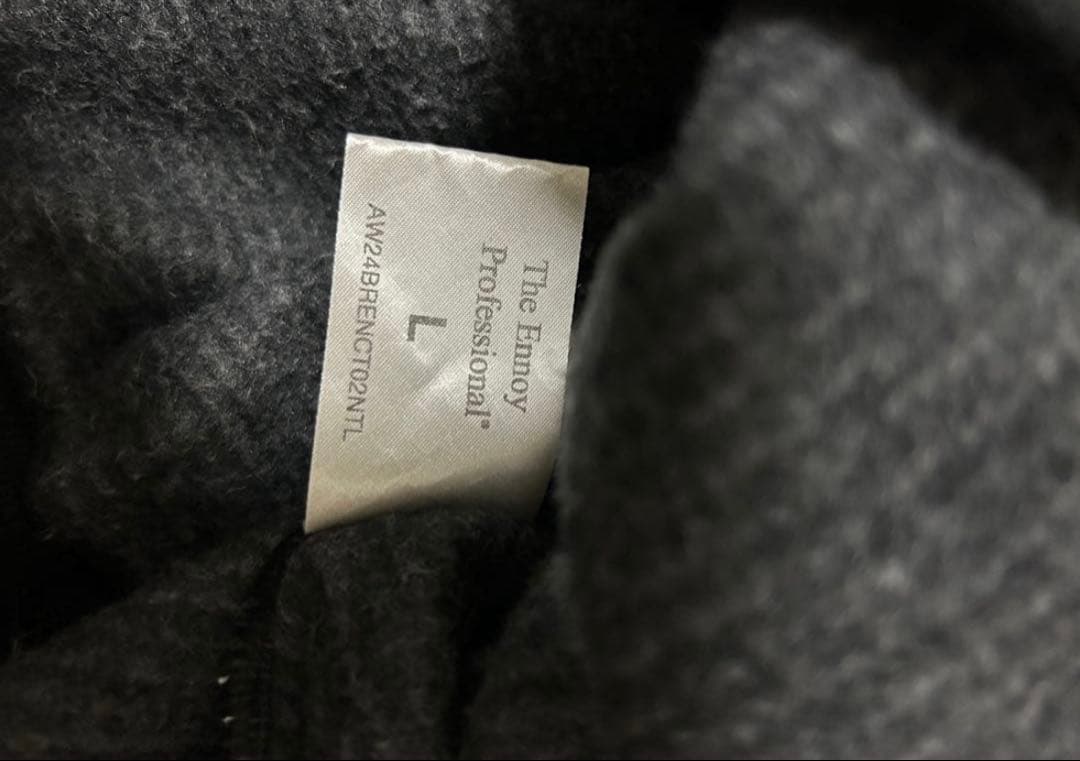 トップス ENNOY BORDER HOODIE SWEAT L