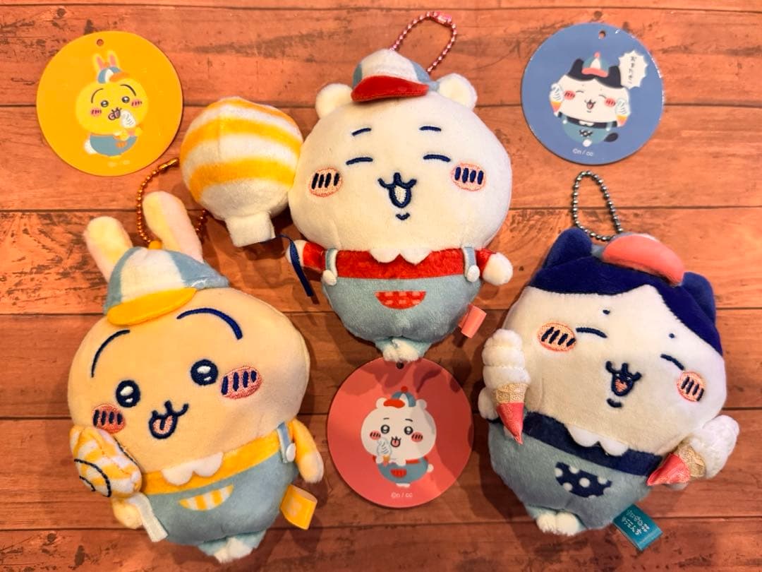 ちいかわワクワクゆうえんちぷちミニマスコット（ちいかわ・ハチワレ・うさぎ）セット
