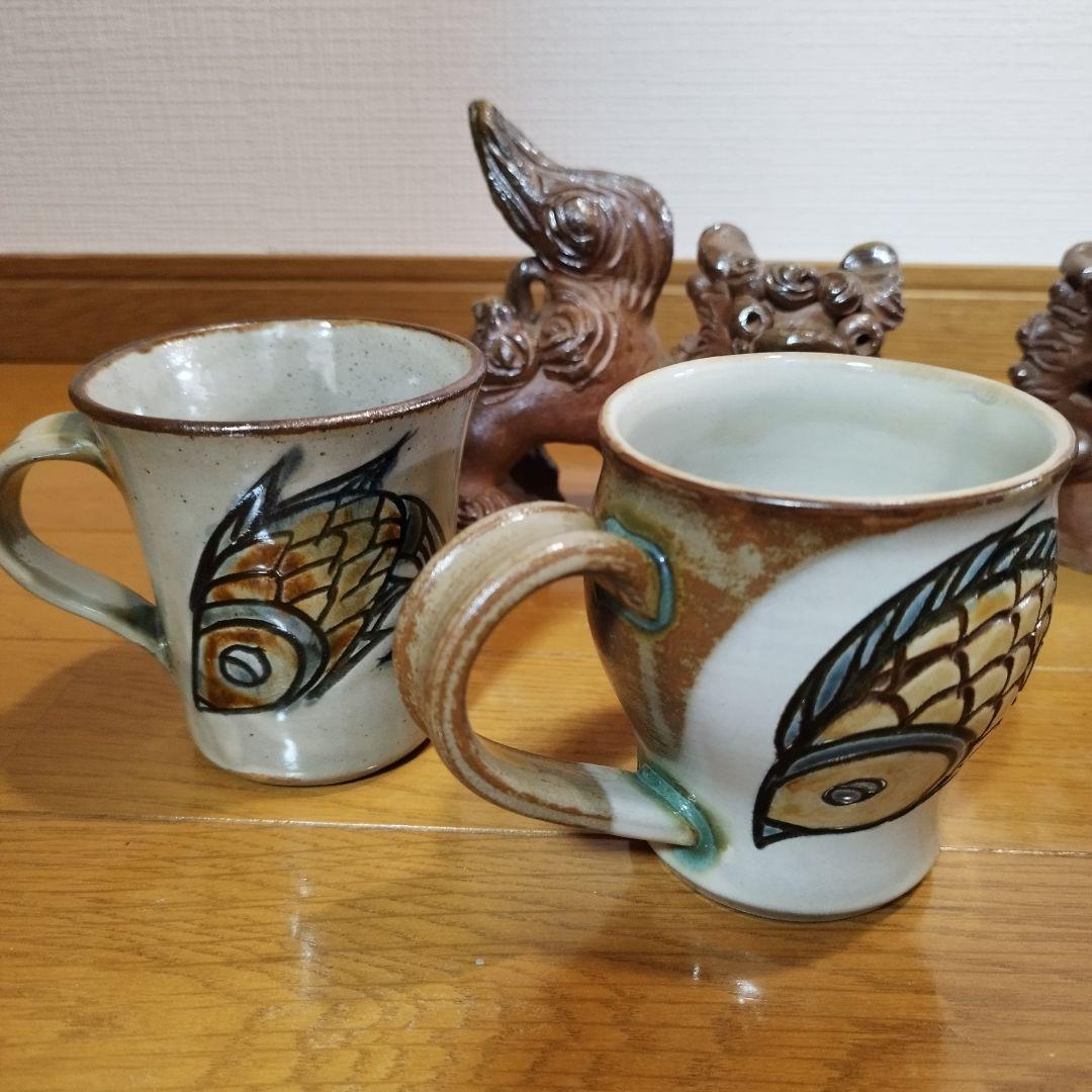 専用！　女性陶芸作家　宮城須美子さん　シーサーとマグカップほか　5点まとめて！