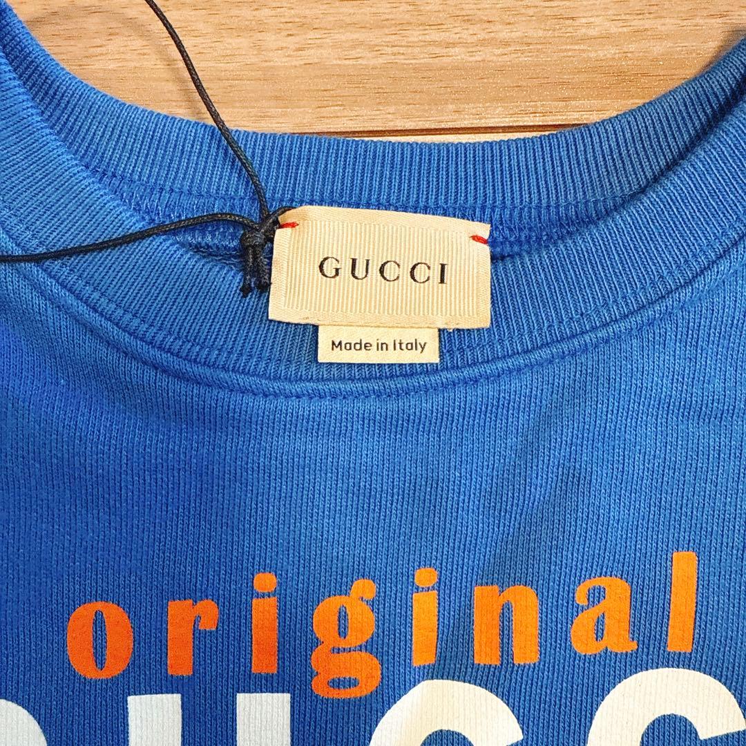 新品未使用　GUCCI トレーナー キッズ ロゴ 子供服 ブルー 110 グッチ