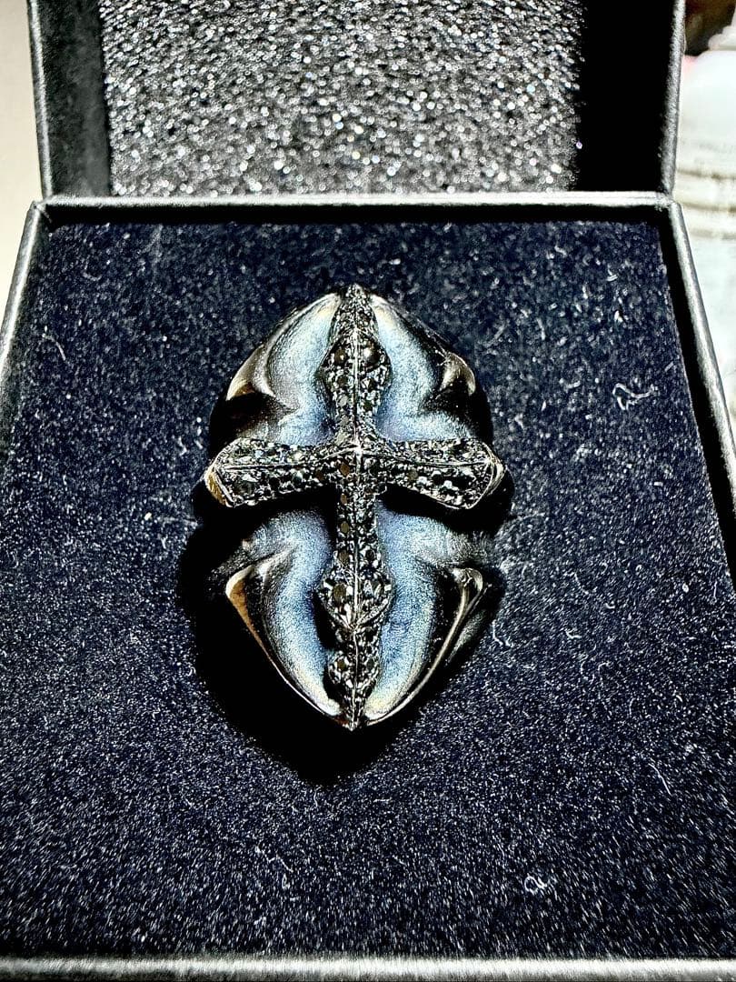 ブラッディマリー イノセンスリング ブラックダイヤ パヴェ 15号　ギャラ付