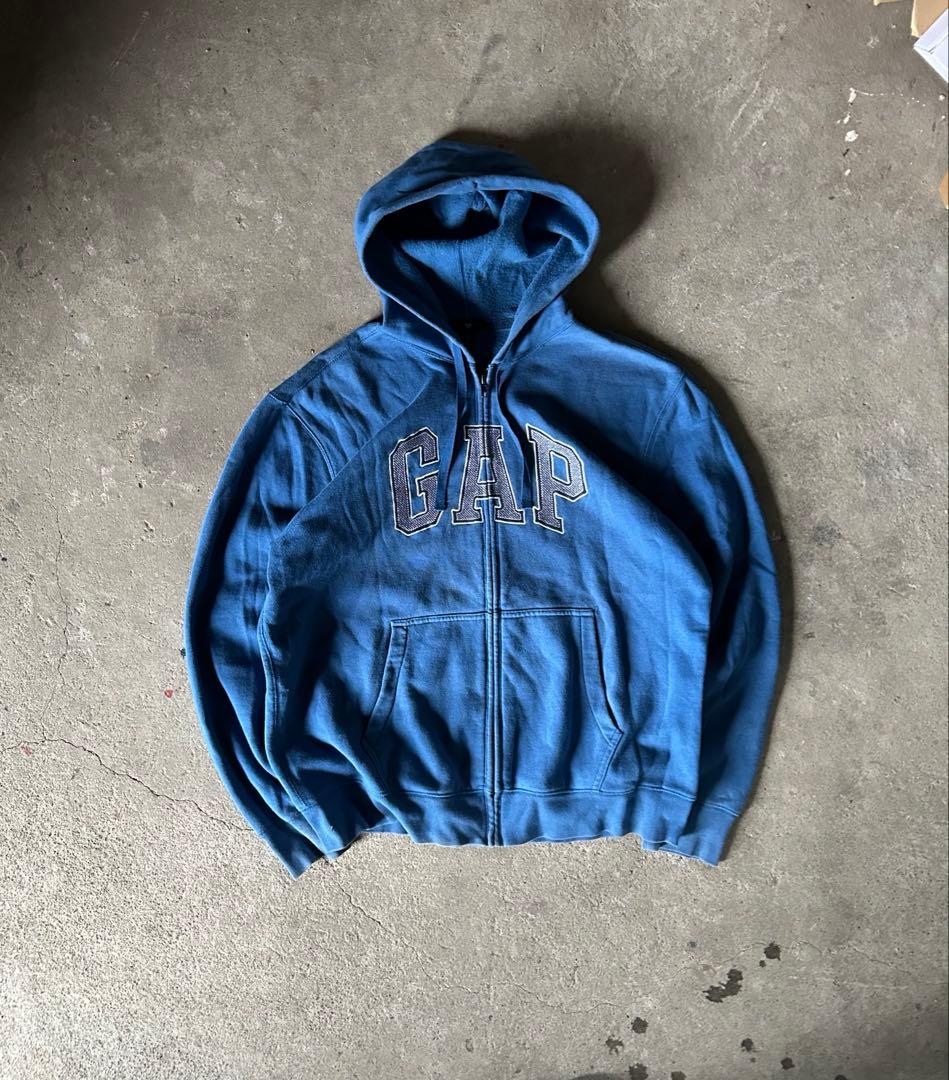 ゆ*う様 00s old gap オールドギャップ　ジップパーカー 　ブルー　y